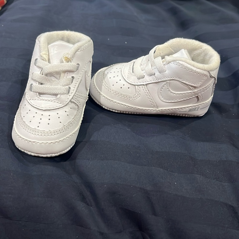 Baby Nike all white sneakers